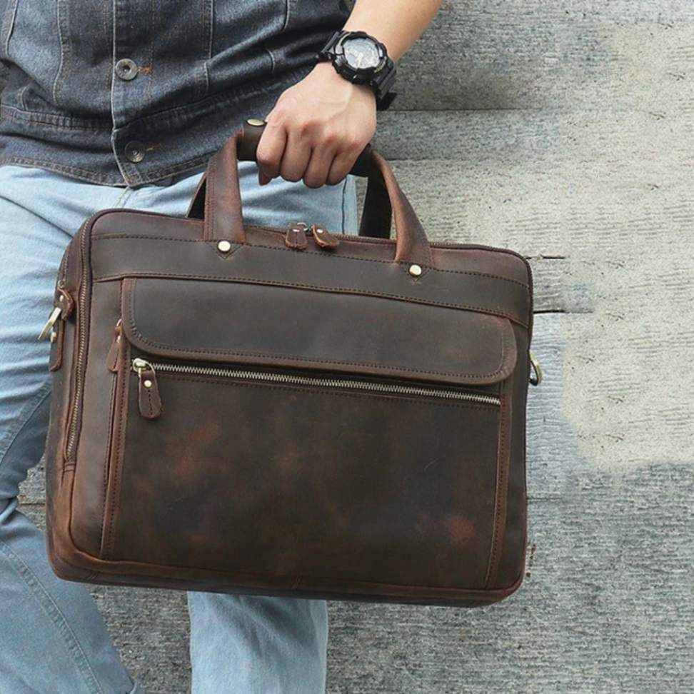 Executive Genuine Leather Briefcase Rome