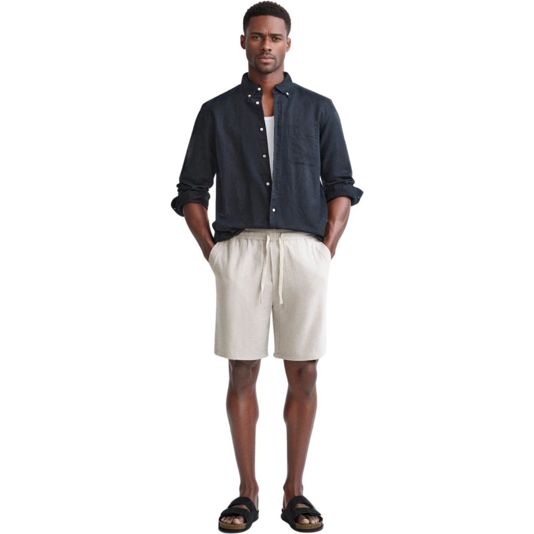 Premium Linen Shorts Beige Forshaw
