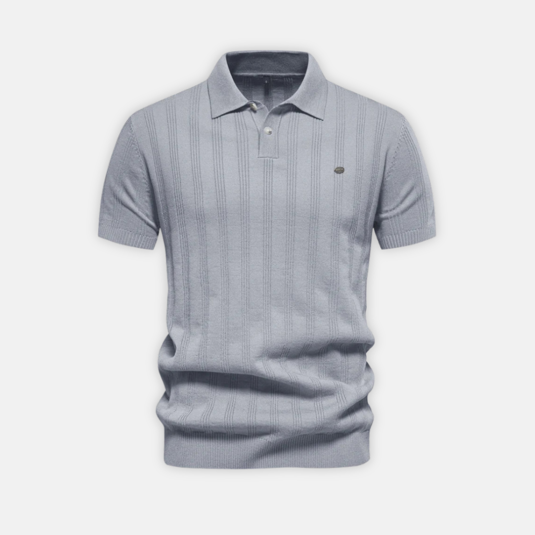 Men’s Polo Shirt Cantwell – Textured Cotton Blend