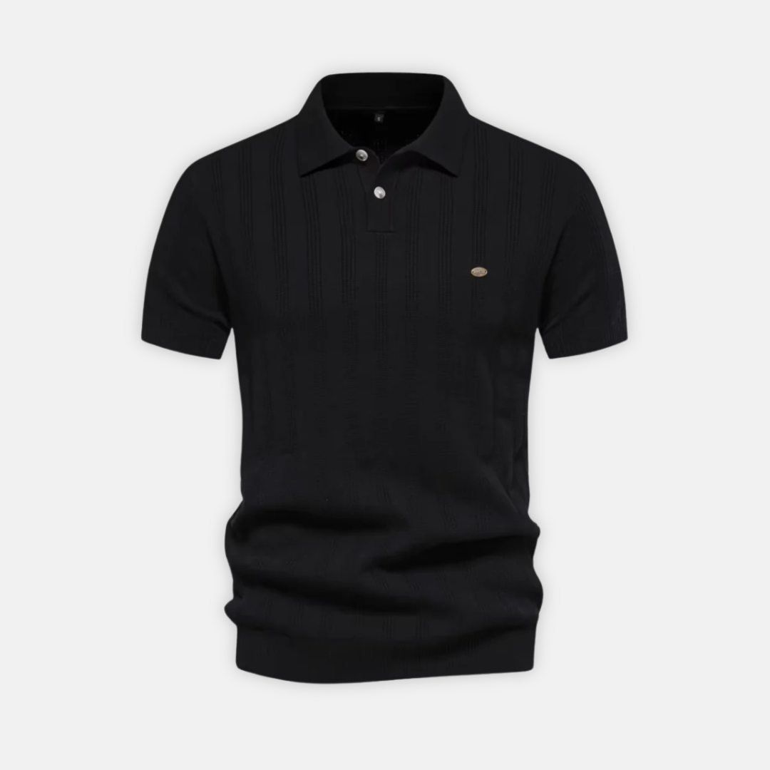 Men’s Polo Shirt Cantwell – Textured Cotton Blend