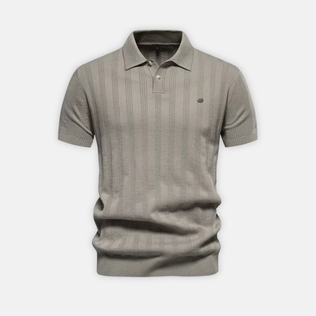 Men’s Polo Shirt Cantwell – Textured Cotton Blend
