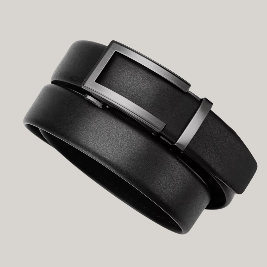 Saints Men’s Eco-Leather Belt with Ratchet Frame Buckle