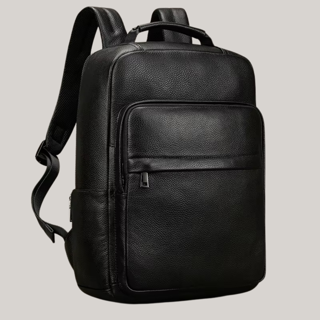 Gardner Men’s Waterproof Leather Backpack – 15.6" Laptop Compatible