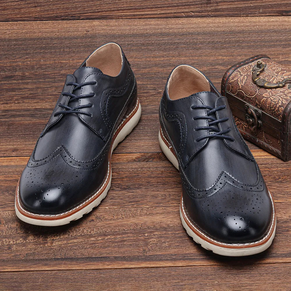 Derby Bianco Men’s Leather Dress Shoes