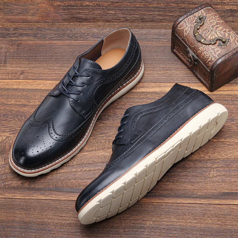 Derby Bianco Men’s Leather Dress Shoes