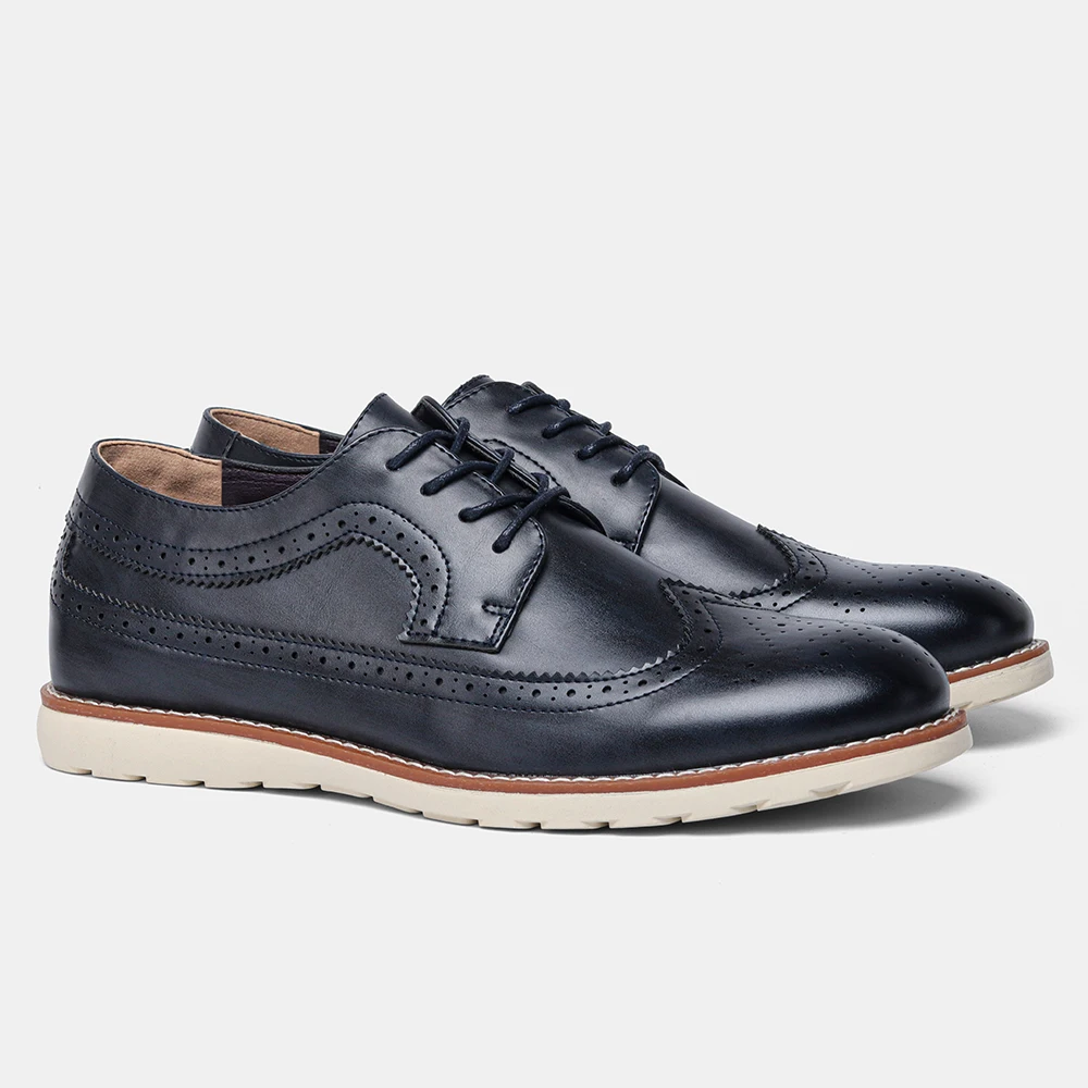 Derby Bianco Men’s Leather Dress Shoes