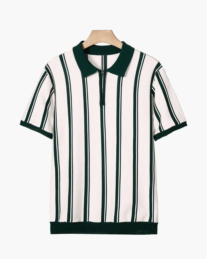 Modena Men’s Zip Polo Shirt – Retro Sport Style