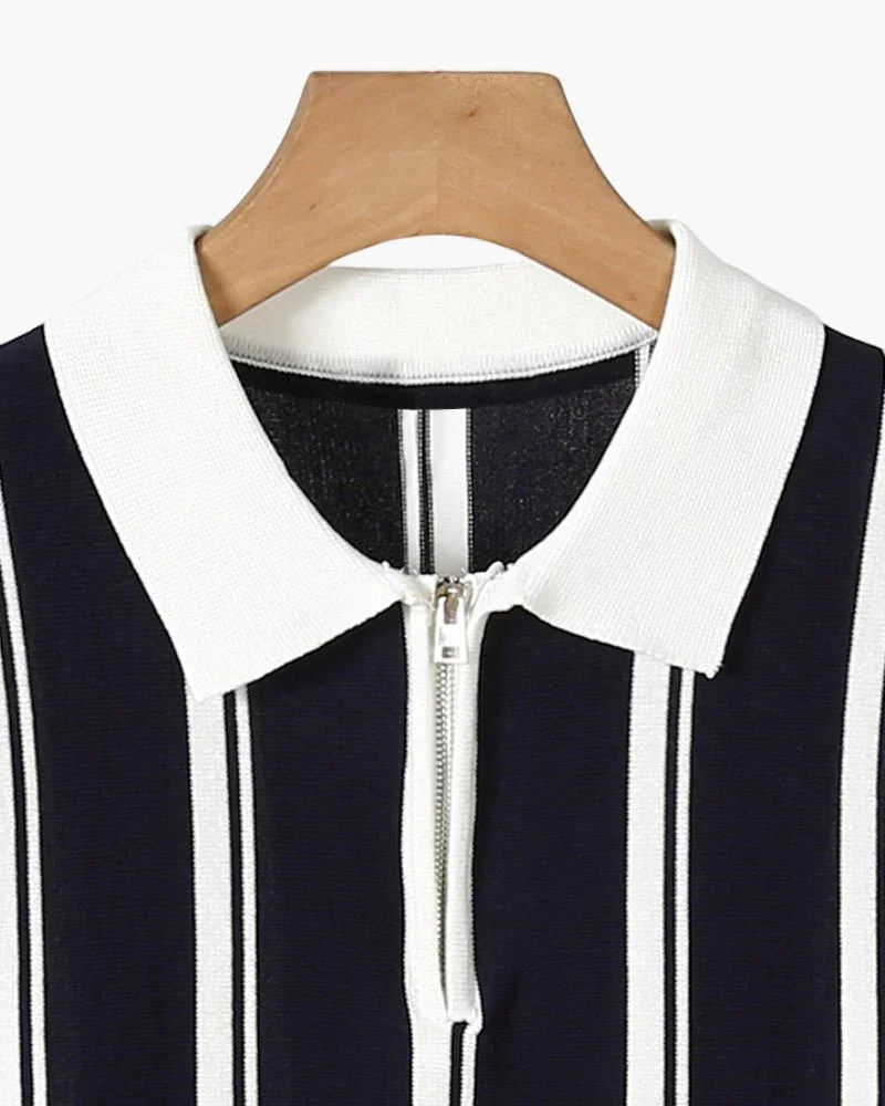 Modena Men’s Zip Polo Shirt – Retro Sport Style