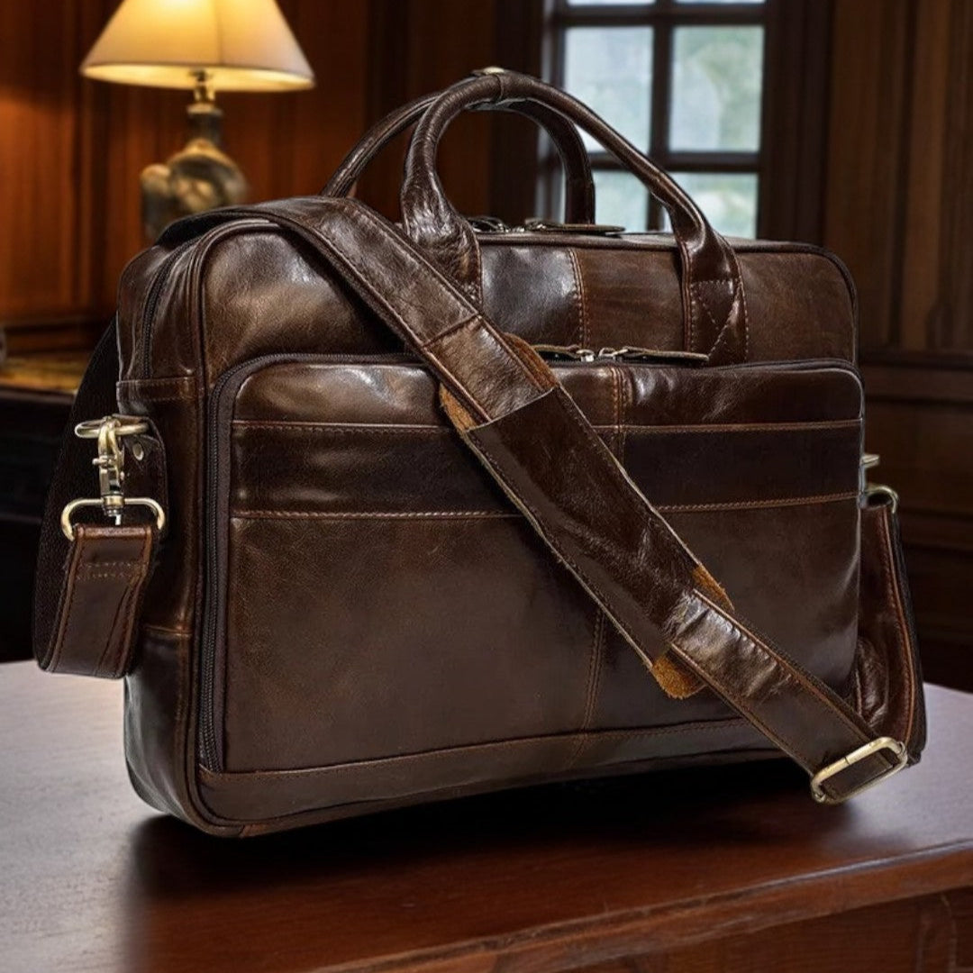 Executive Leather Briefcase Premium Vanity