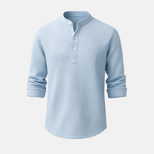 Men's Mandarin Collar Cotton Shirt Palmer