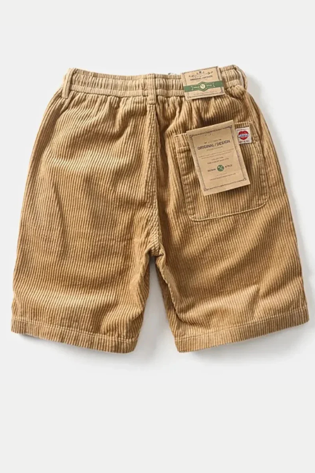 Brixton | Men Elasticated Drawstring Waist Wide Wale Corduroy Casual Shorts