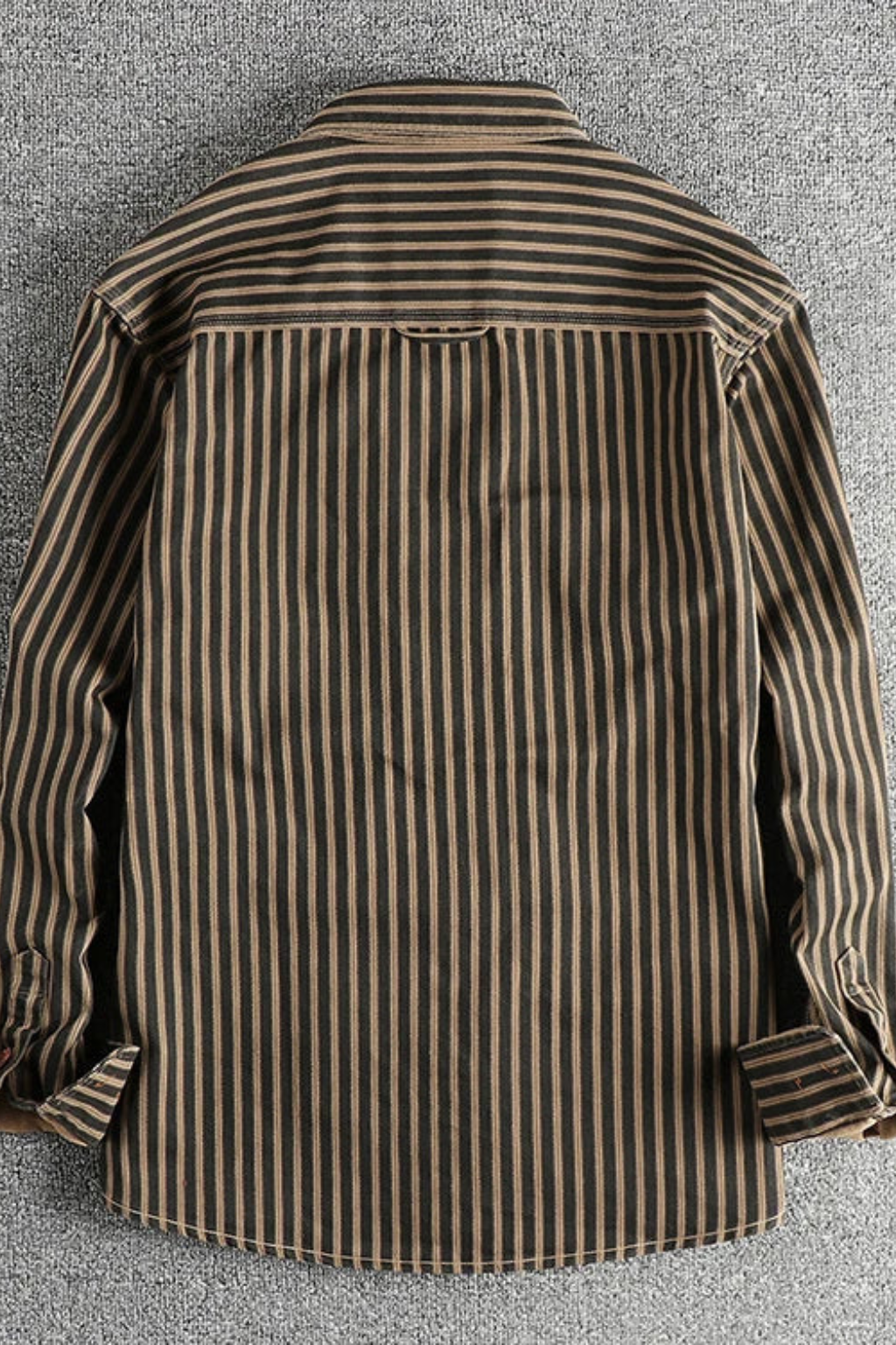 Noah | Men Washed Striped Shirt Loose Fit Long Sleeve Blouse