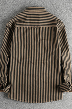 Noah | Men Washed Striped Shirt Loose Fit Long Sleeve Blouse