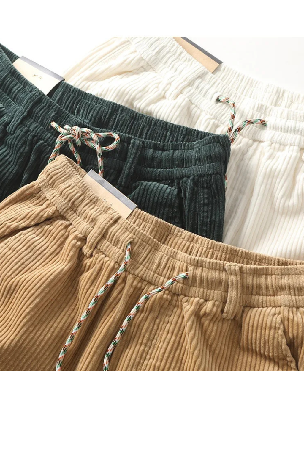 Brixton | Men Elasticated Drawstring Waist Wide Wale Corduroy Casual Shorts