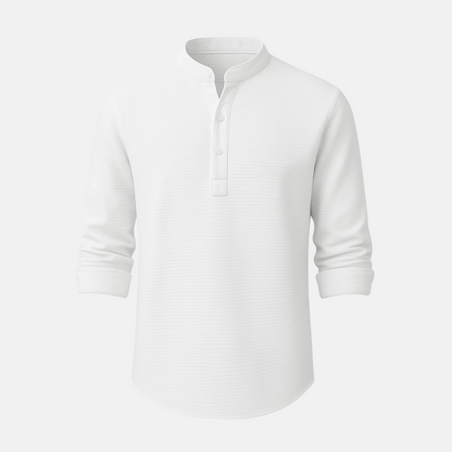 Men's Mandarin Collar Cotton Shirt Palmer