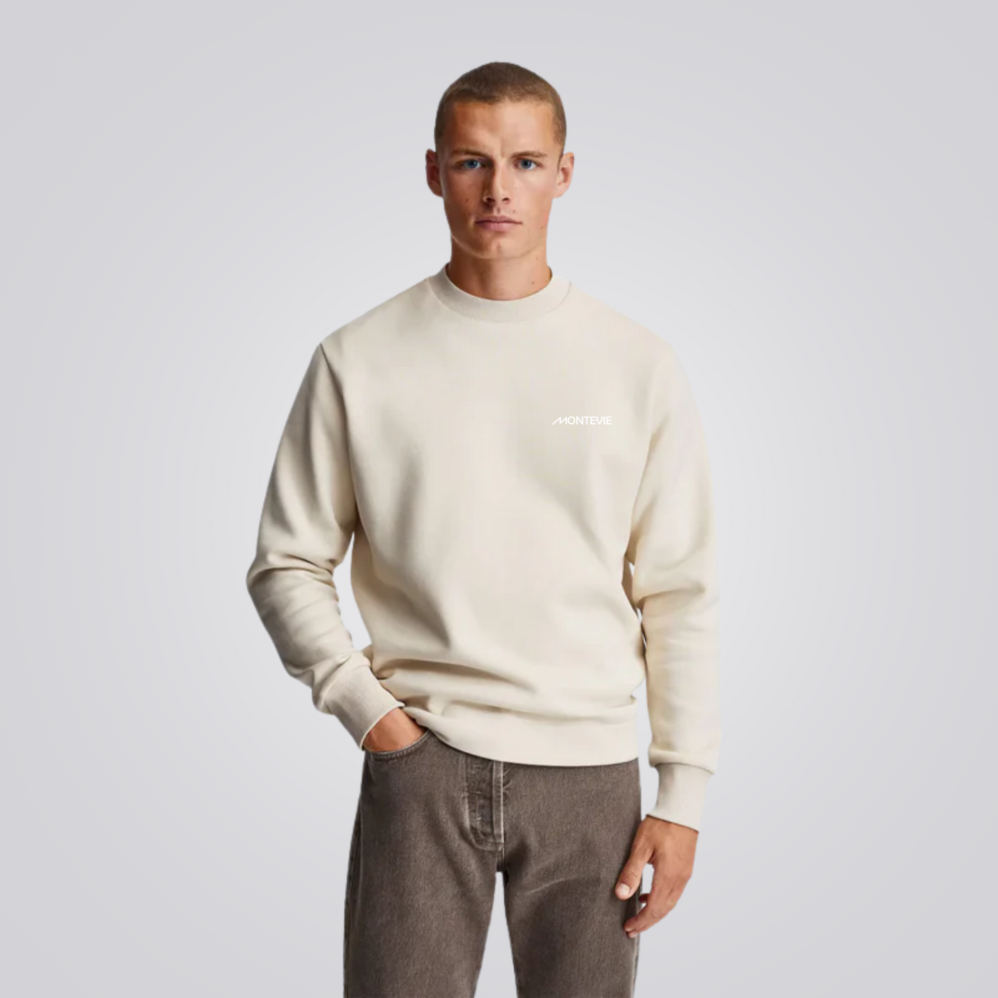 Men's Cotton Blend Crewneck Sweatshirt Brighton