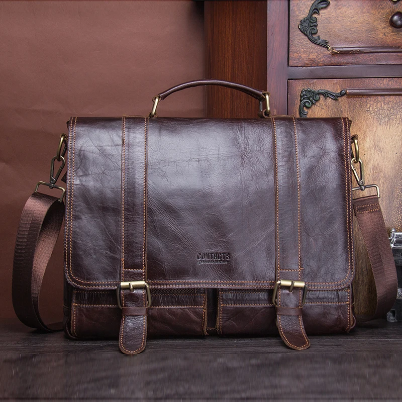 Premium Executive Leather Briefcase Montana