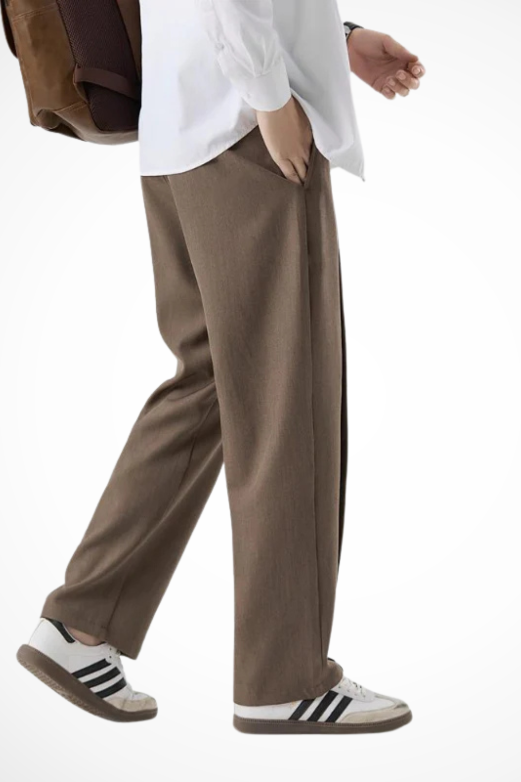 Corden | Men Front Pleat Wide Leg Straight Hem Tailored Trousers