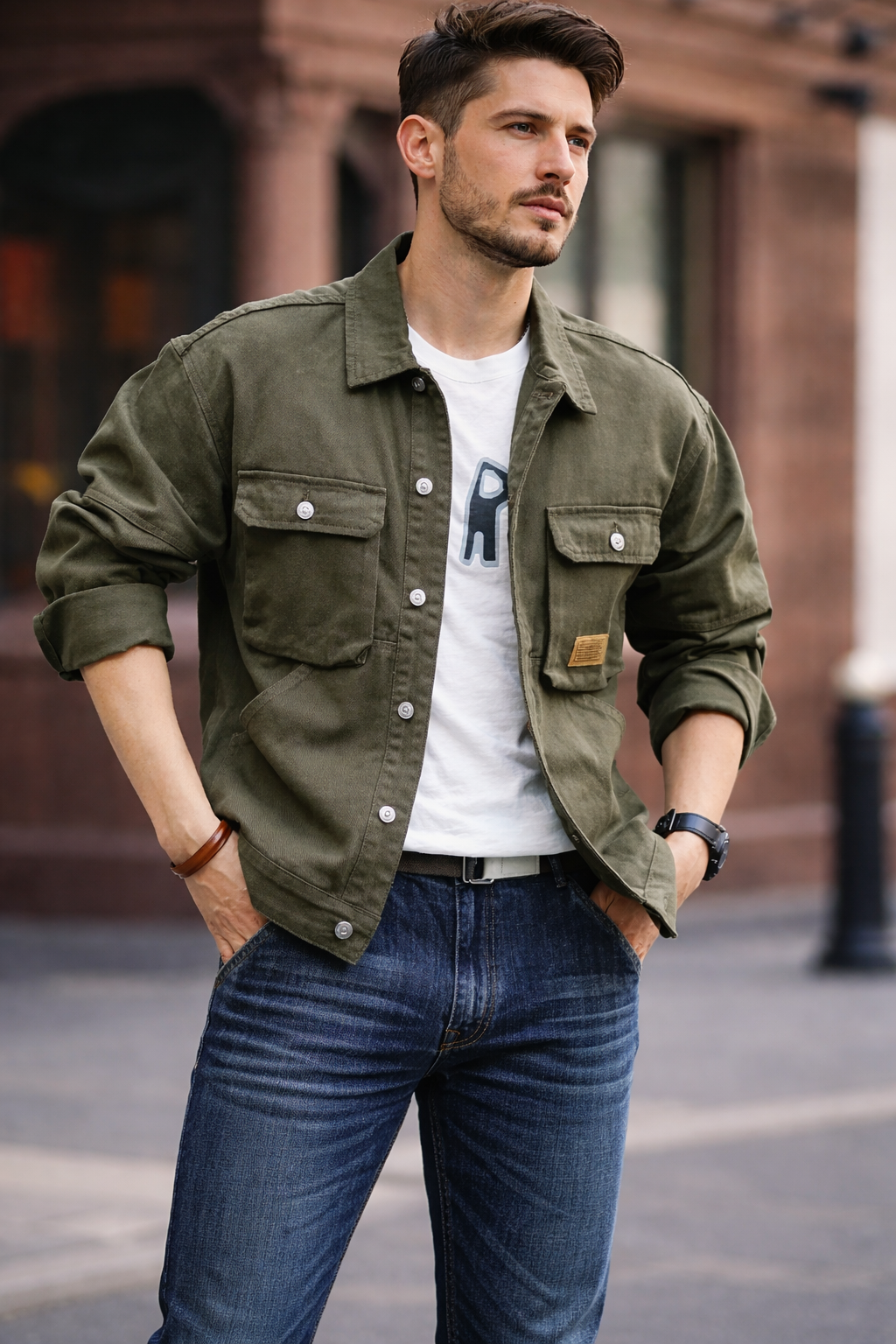 Brody | Men Relaxed Fit Multi Pocket Denim Jacket