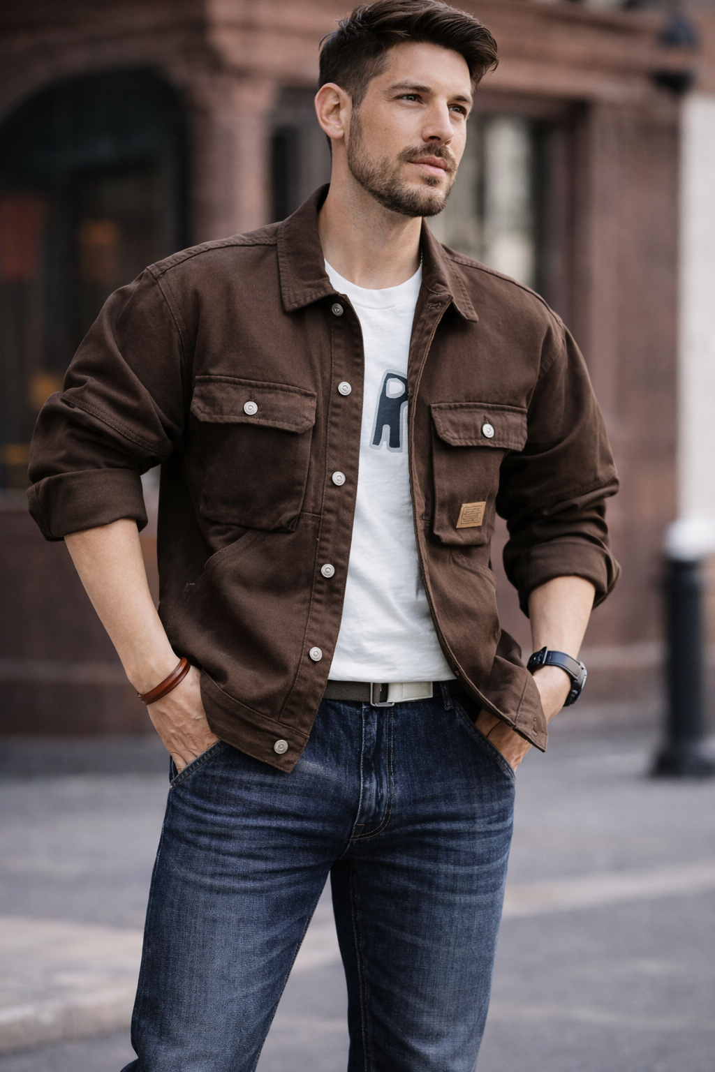 Brody | Men Relaxed Fit Multi Pocket Denim Jacket