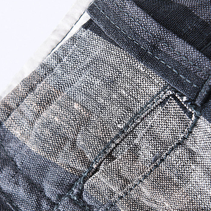 Linen Striped Bermuda Shorts For Men SouthSide