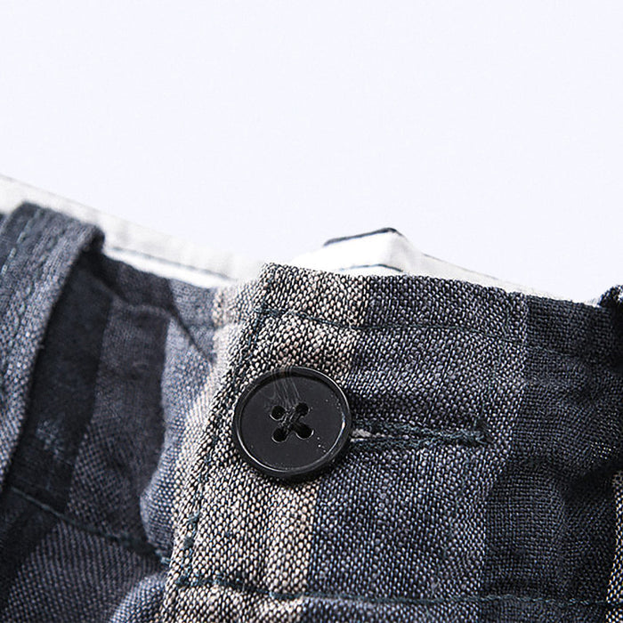 Linen Striped Bermuda Shorts For Men SouthSide