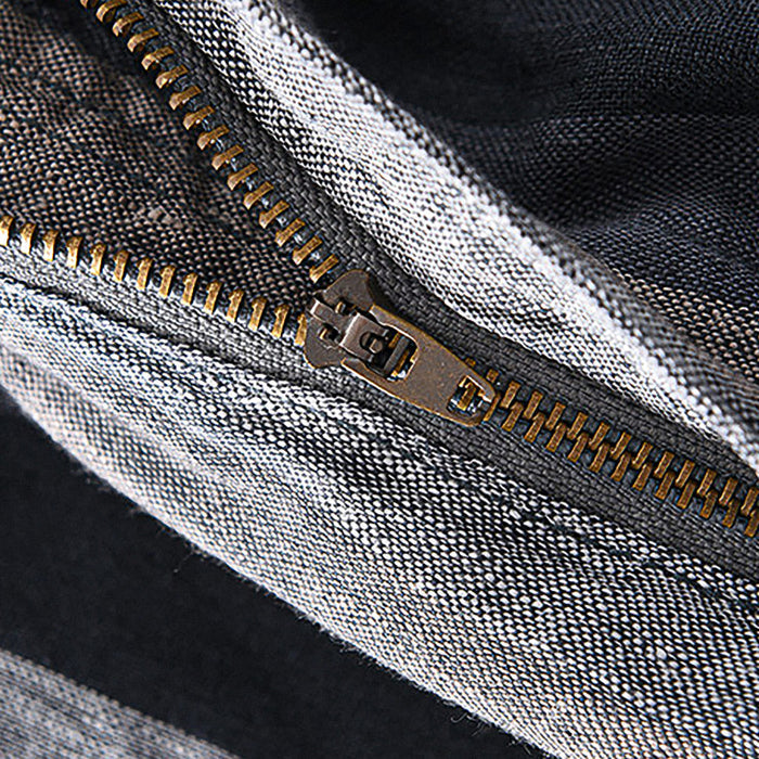 Linen Striped Bermuda Shorts For Men SouthSide