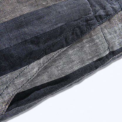 Linen Striped Bermuda Shorts For Men SouthSide