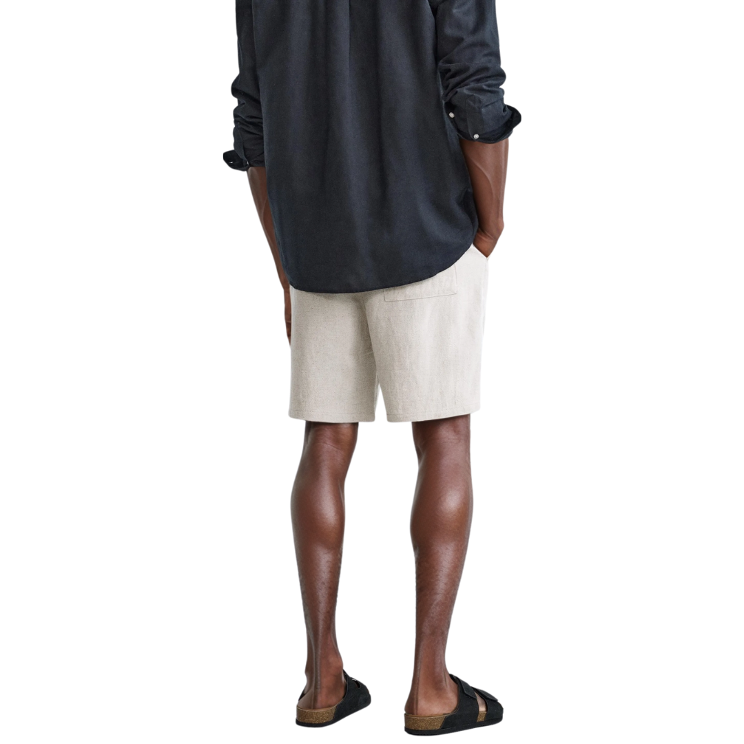 Premium Linen Shorts Beige Forshaw