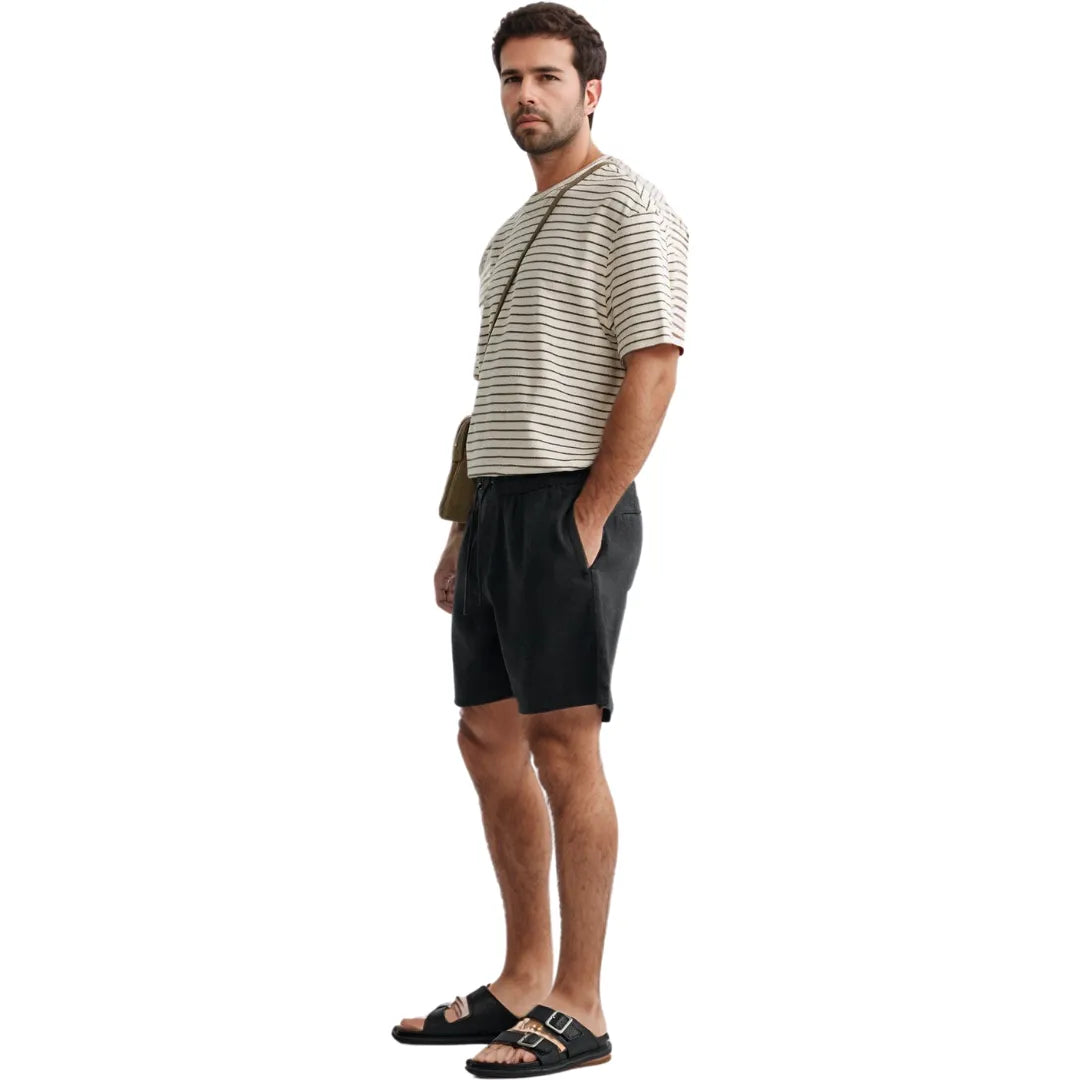 Linen Shorts Ibiza Black Summer