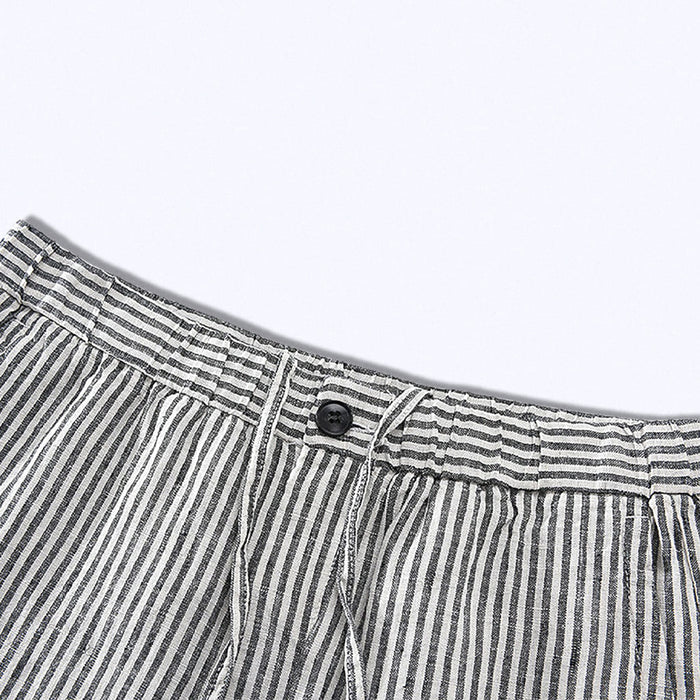 Lyon Striped Linen Shorts for Men