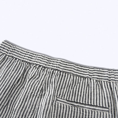 Lyon Striped Linen Shorts for Men