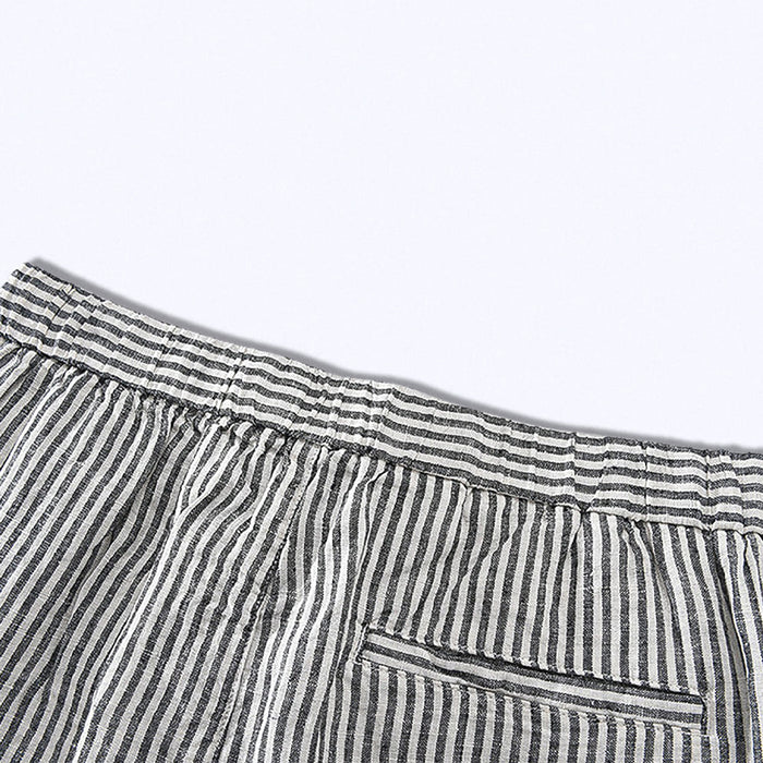 Lyon Striped Linen Shorts for Men