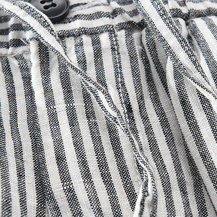 Lyon Striped Linen Shorts for Men