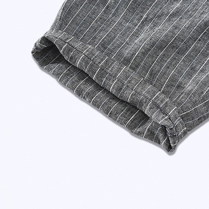 Lyon Striped Linen Shorts for Men