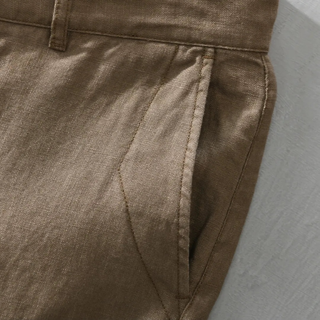 Linen Shorts Toulouse Brown