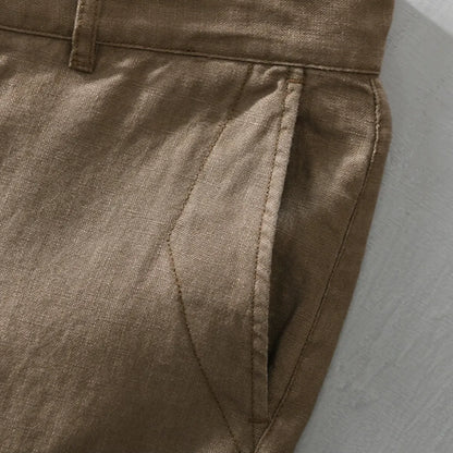 Linen Shorts Toulouse Brown