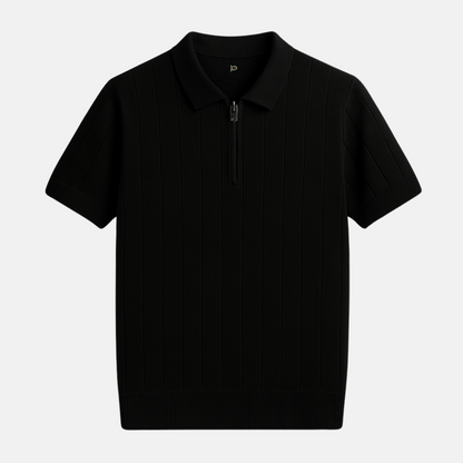 Men’s Firenze Linen-Blend Polo Shirt – Soft Ribbed Texture