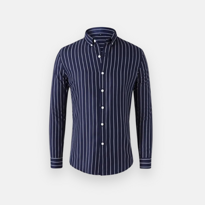 Burnier Men’s Slim Fit Dress Shirt – Long Sleeve Italian Cotton