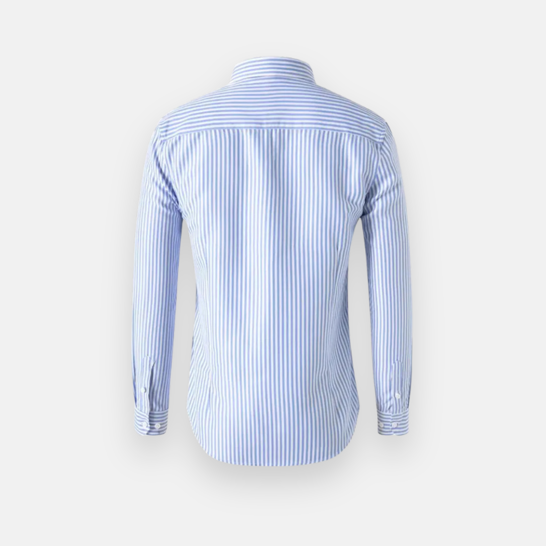 Burnier Men’s Slim Fit Dress Shirt – Long Sleeve Italian Cotton