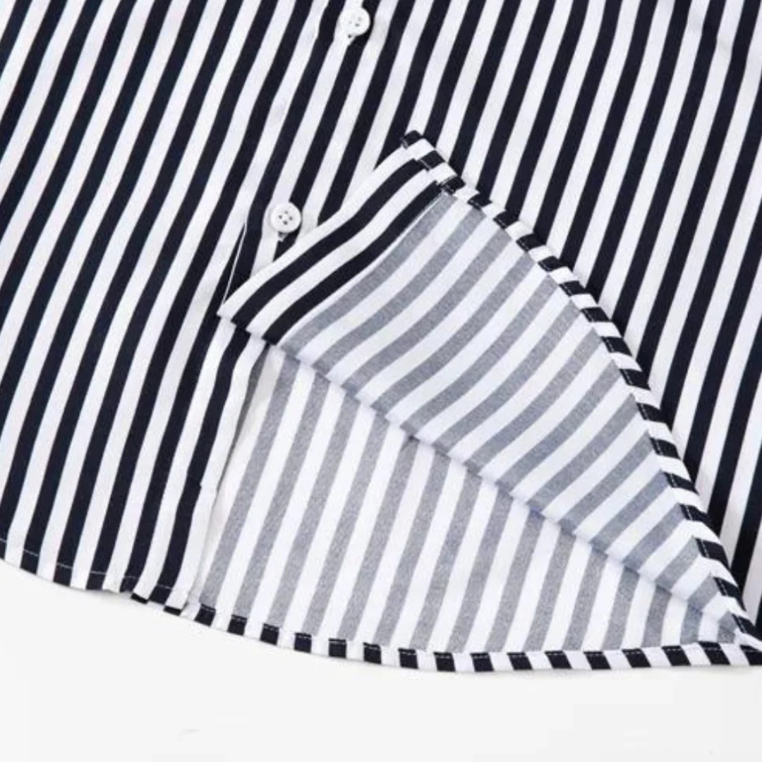 Burnier Men’s Slim Fit Dress Shirt – Long Sleeve Italian Cotton