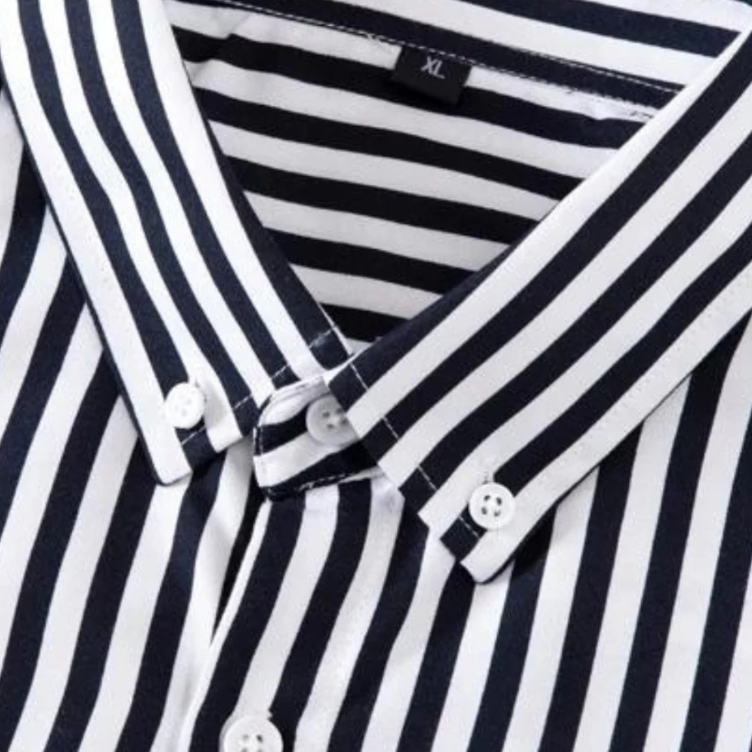 Burnier Men’s Slim Fit Dress Shirt – Long Sleeve Italian Cotton