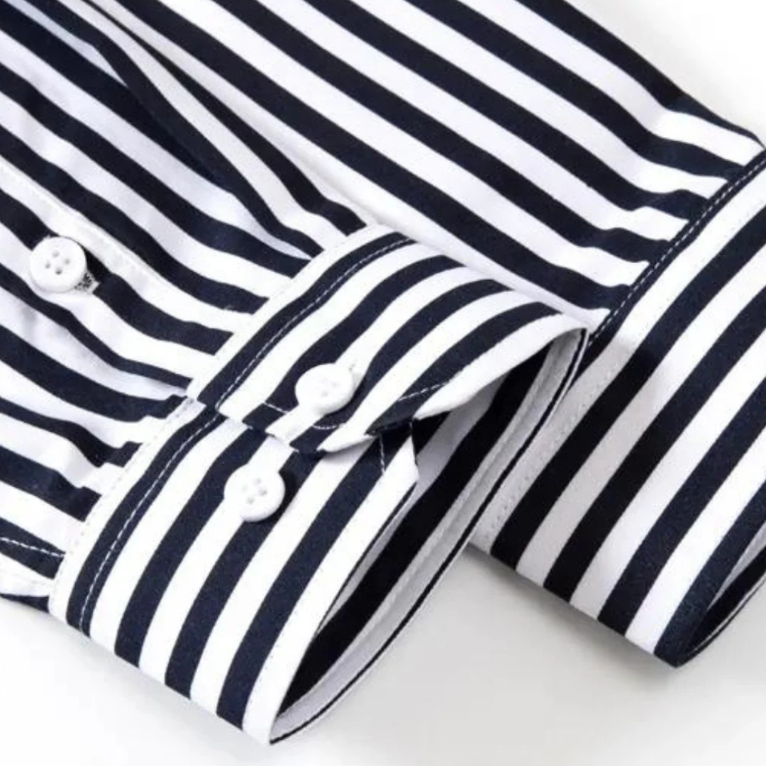 Burnier Men’s Slim Fit Dress Shirt – Long Sleeve Italian Cotton