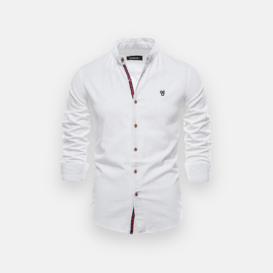 Men's Slim Fit Shirt Mandarin Collar James
