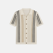 Men’s Amalfi Vintage Knit Shirt – Retro Striped