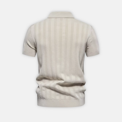 Men’s Polo Shirt Cantwell – Textured Cotton Blend