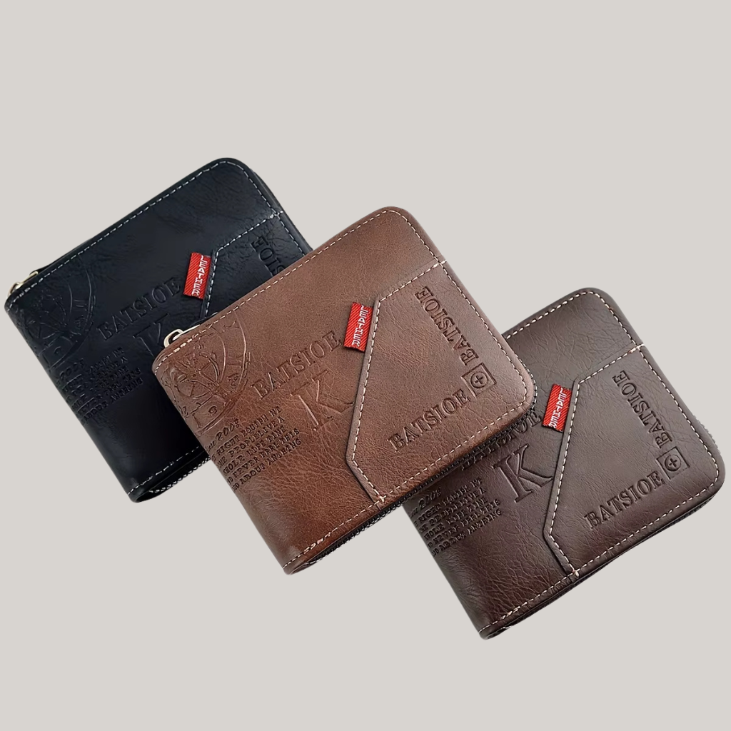 Slim Men's Leather Zip Wallet Charles