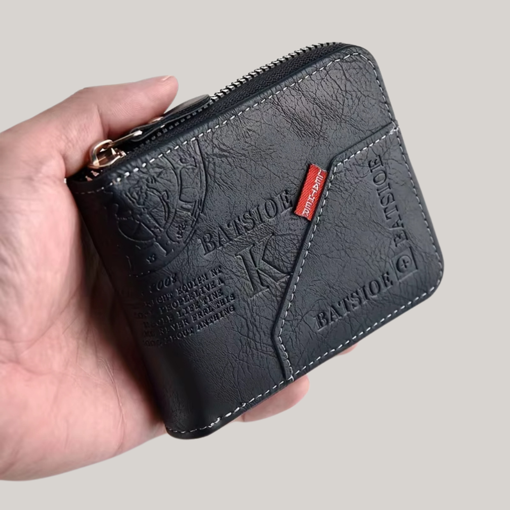 Slim Men's Leather Zip Wallet Charles