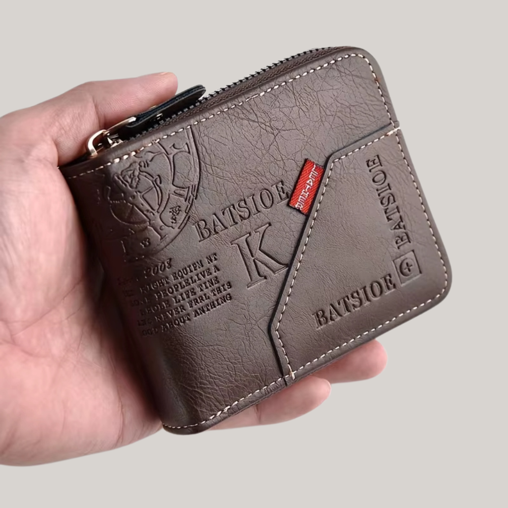 Slim Men's Leather Zip Wallet Charles