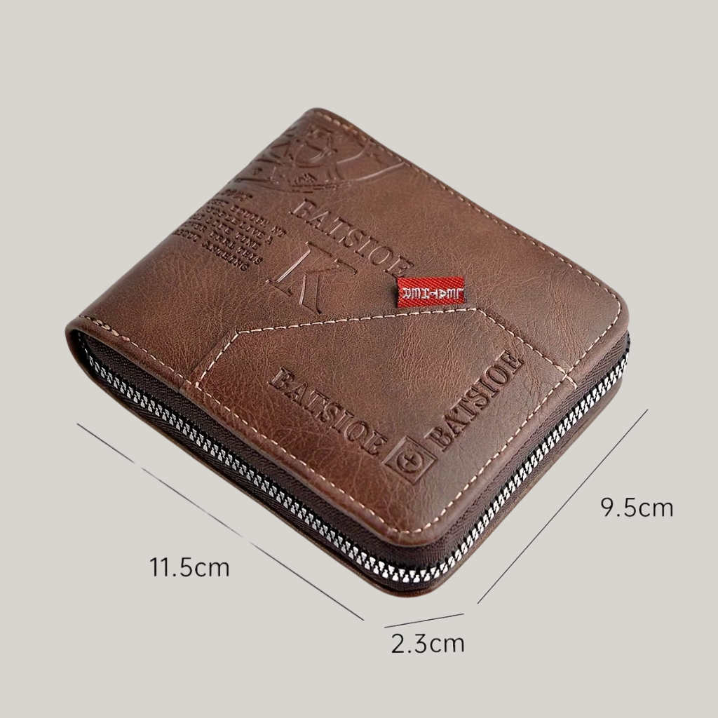 Slim Men's Leather Zip Wallet Charles